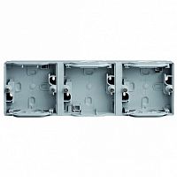 Mureva коробка 3-ная адаптерная подъемная горизонтальная IP55, серая | код. ENN37713 | Schneider Electric